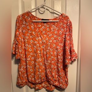 Sanctuary brand blouse. Size XL. Orange print